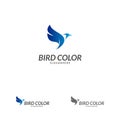Bird logo vector. Flying Bird Logo design vector template. Dove Pigeon Logotype concept icon Royalty Free Stock Photo