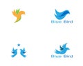 Bird logo vector. Flying Bird Logo design vector template. Dove Pigeon Logotype concept icon Royalty Free Stock Photo