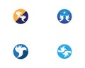 Bird logo vector. Flying Bird Logo design vector template. Dove Pigeon Logotype concept icon Royalty Free Stock Photo