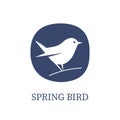 Bird logo. Vector logo. Simple flat concise design