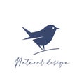 Bird logo. Vector logo. Simple flat concise design