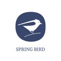 Bird logo. Vector logo. Simple flat concise design