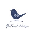 Bird logo. Vector logo. Simple flat concise design