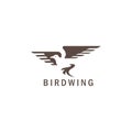 Bird logo and wings abstract vector design illustration Royalty Free Stock Photo