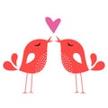 Bird love card Royalty Free Stock Photo