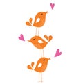 bird love card Royalty Free Stock Photo