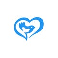 Bird love logo Royalty Free Stock Photo