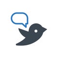 Bird message icon