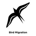 Bird Migration icon vector isolated on white background, logo co Royalty Free Stock Photo