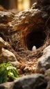 a bird nest with a egg in it Royalty Free Stock Photo