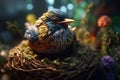 Bird nest. Generate Ai Royalty Free Stock Photo