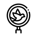 Bird Ornithology Research Icon Thin Line Vector