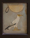 Bird painted on plaster inside the Museum of Egyptian Antiquities in Cairo, Egypt.