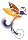 Hummingbird - The Exotic Bird of Paradise - Blue Purple and Orange