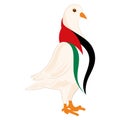 Bird of peace with flag of Palestine Vector