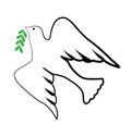 Bird peace and holy spirit logo