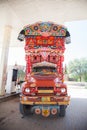 Front side of a Pakistani decorated truck