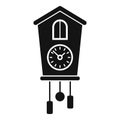 Bird pendulum clock icon, simple style Royalty Free Stock Photo