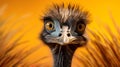 Stunning Emu Portrait: A Captivating Bird In Vibrant Surroundings