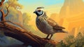 Bold Character Designs: A Speedpainting Of A Bird On The Edge Of A Tree