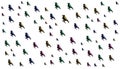 Bird Pixel Art Pattern Vector Royalty Free Stock Photo