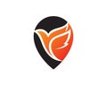 Bird Point Logo Template Design Vector, Emblem, Design Concept, Creative Symbol, Icon