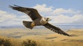 bird prairie falcon flight