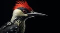 Ultra-realistic Woodpecker Portrait: Exquisite Precisionist Style Photography