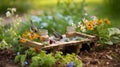 Bird in Rustic Garden Banquet