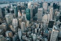 A bird`s eye aerial cityscape view of Midtown Manhattan, New York City Royalty Free Stock Photo