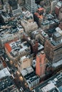 A bird`s eye aerial cityscape view of Midtown Manhattan, New York City Royalty Free Stock Photo