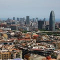 Bird's eye view of the Agbar Tower in Barcelona