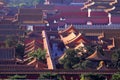 Bird's eye view of Beijing the imperial palace Royalty Free Stock Photo