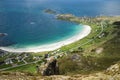 Bird's-eye view on a camping, Lofoten Islands