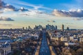 From a bird`s eye view of the Champs Elysees travel