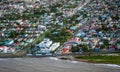 Bird`s-eye view of the city of Georgetown from the river embankment, taken from an airplane, Guyana Royalty Free Stock Photo