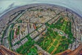 Bird's eye view of the city of Paris ,France Royalty Free Stock Photo