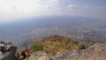 Bird`s-eye view from the Cliff of Preah Vihear central sanctuary