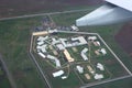 Bird's eye view factory on land