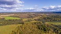 Bird`s-eye view of the fields and forest Royalty Free Stock Photo