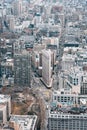 A bird`s eye view of the Flatiron District in Manhattan, New York City