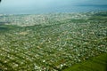 Bird`s-eye view of Georgetown city, taken from an airplane Royalty Free Stock Photo