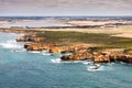 Bird's-eye view of The Grotto point and Curdies Inlet