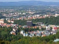 Bird's eye view of Karlovy Vary. Royalty Free Stock Photo