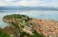 Bird's-eye view of Nafplion center Royalty Free Stock Photo