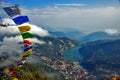 Bird`s Eye view of Nainital lake from China peak