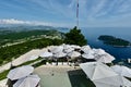 Bird\'s Eye View of Old Town Dubrovnik and Lokrum Island From the Top of Srd Hill