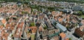 Bird's eye view over Ulm, shot from the tower of the minster Royalty Free Stock Photo