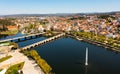 Bird's eye view of Portuguese city Mirandela Royalty Free Stock Photo