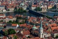 Bird's eye view of Prague